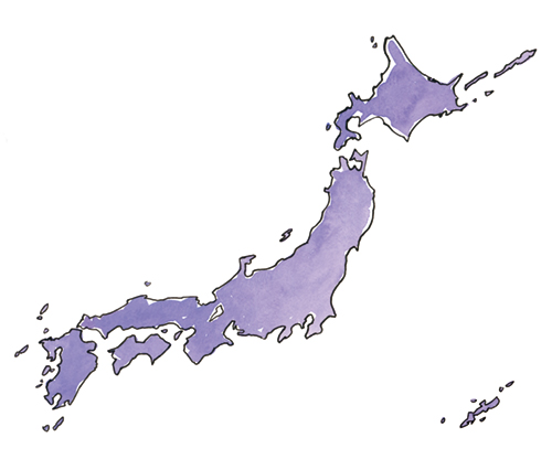 日本地図のイラスト