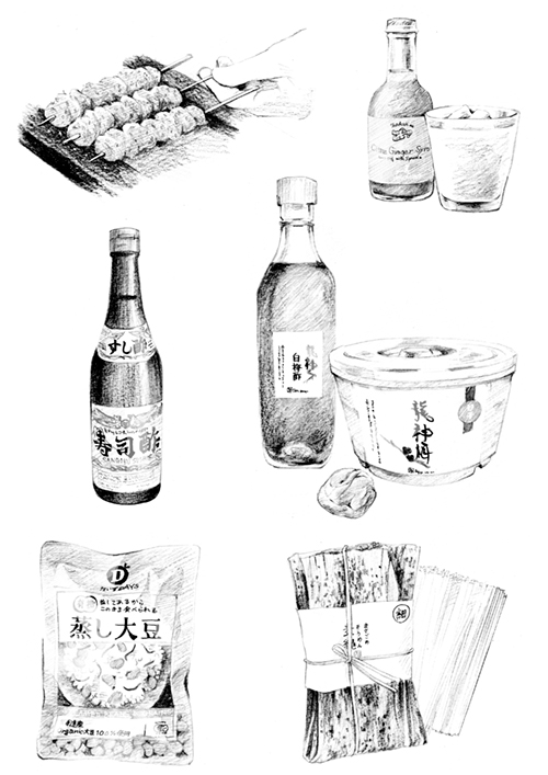 線画の商品・食材イラスト