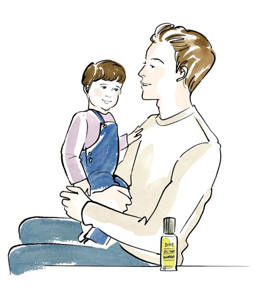 男性と子供イラスト