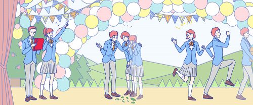 高校生の学園祭イメージイラスト