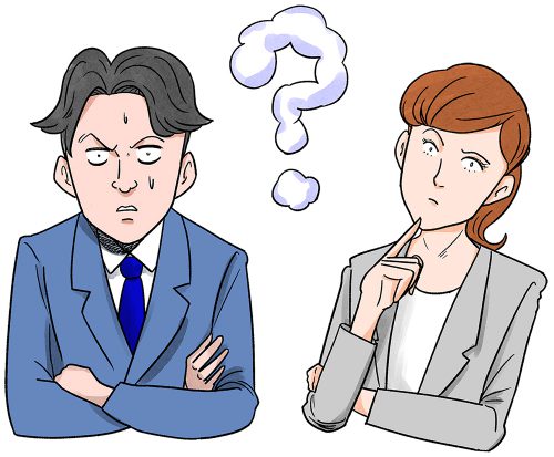 新入社員が悩んでいるイラスト