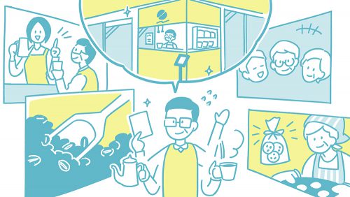 店舗の運営イラスト