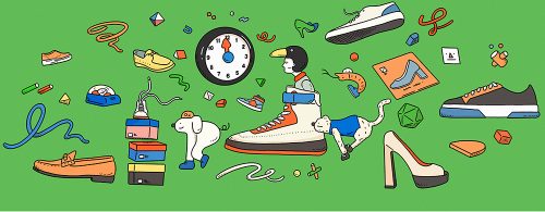 スニーカーのバナーイラスト