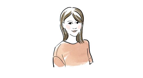 女性の似顔絵イラスト